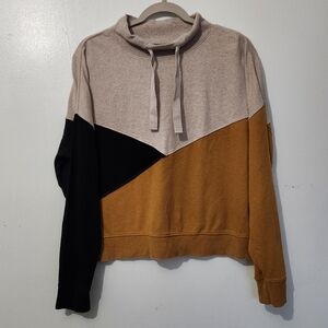 Pact Tri-Color Hoodie in Black, Tan, and Brown